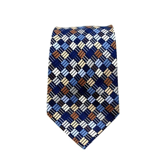 Geoffrey Beene Other - Geoffrey Beene 100% Silk Men Ties Business Shirt Work Suit Accessory Office Blue